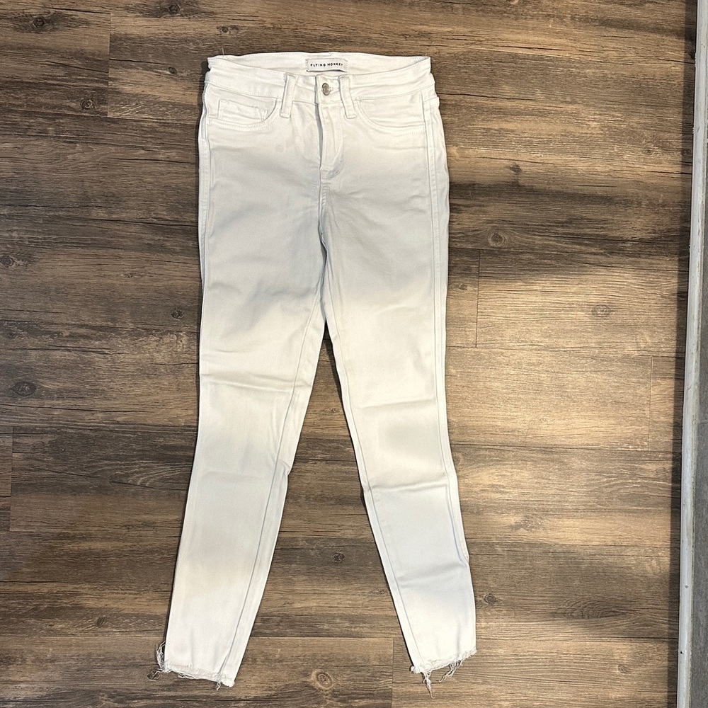 Flying Monkey Women's White Skinny Jeans